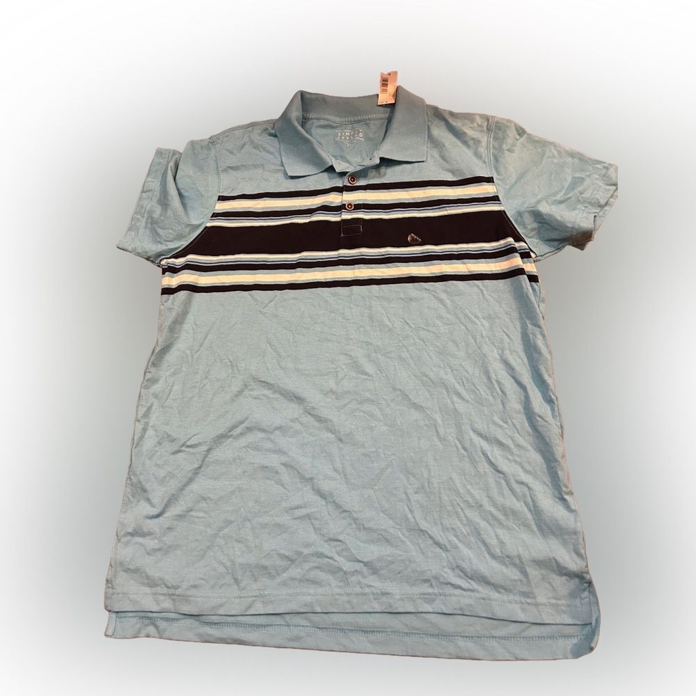 Men’s Sears Simply Styled Blue Polo Shirt NWT